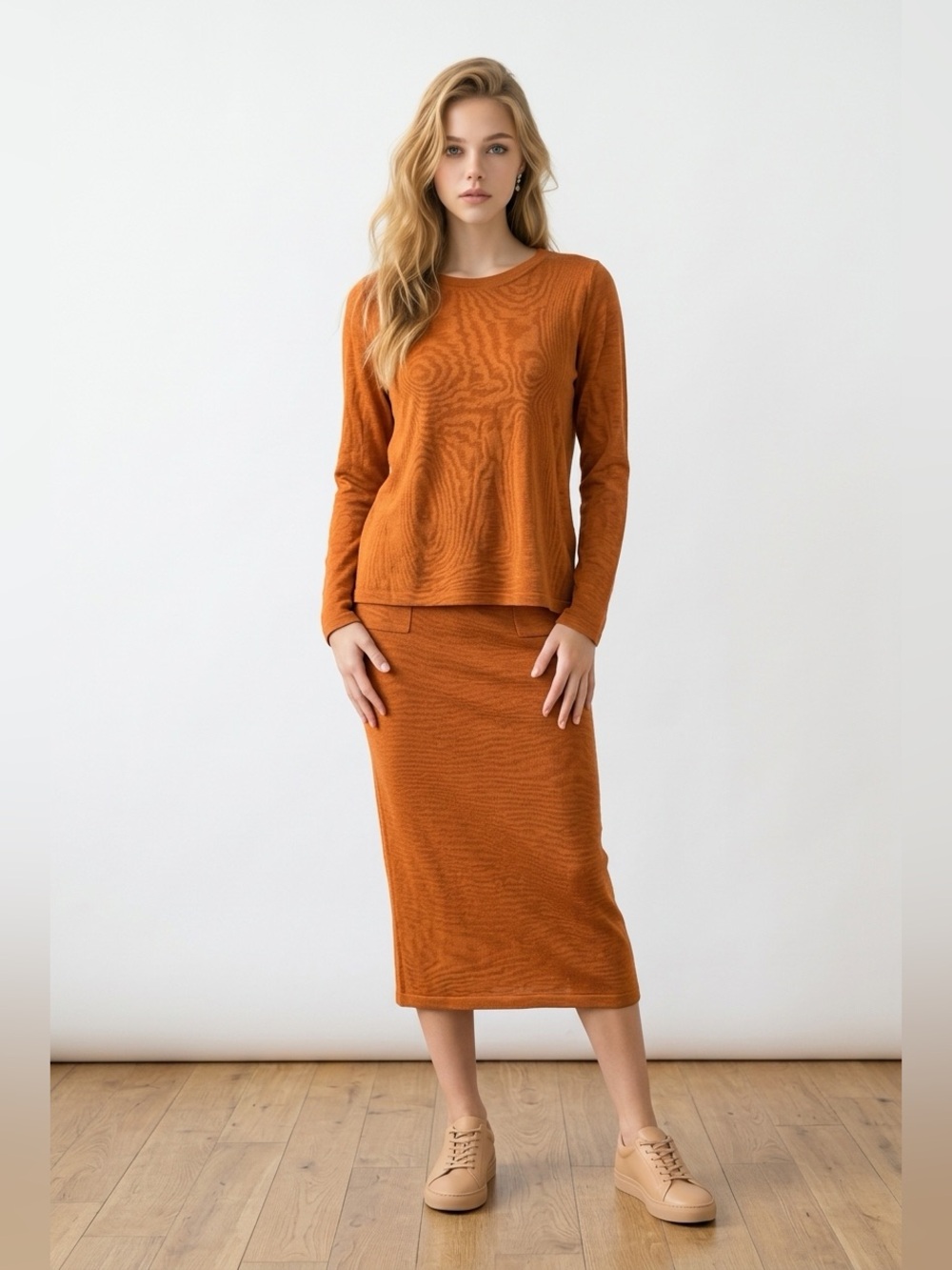 J. Crew Long Sleeved T Shirt in Burnt Orange